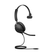 Jabra Evolve2 40 SE Wired USB-C MS Mono Headset, 360° BusyLight, Noise Isolation