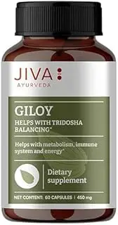 Jiva Giloy - 60 * 1 Capsule for Digestion | 100% Pure & Natural | Ageing and Immunity Boost | Herbal Supplements | Rich In Antioxidants