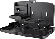 Car Foldable Backseat Tray - Car Seat Table | Drink Food Backseat Tray | Foldable Food Table Organization | Space-Saving Easy Eating Organizer for Meals, Keys, Napkin, Cell Phone, Keys