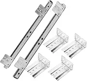 Gatuida 1 Pair Keyboard Rails Sliding Keyboard Tray Under Desk Drawer Track Tracks Slides Slide Out Keyboard Tray Mounting Keyboard Tray Under Desk Slide Runners Rolled Steel