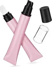 VICASKY 2pcs Portable Lip Gloss Tubes with Matte Finish Refillable Squeeze Travel Containers for Lotion Durable Design with Cap for Go Use