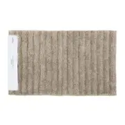 Algodon Lawson Plush Bath Mat Collection - Taupe - Bath Runner