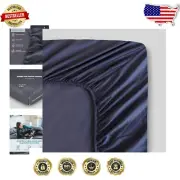 GOTS Certified Organic Cotton Twin Fitted Sheet - 300 Thread Count in Dark Gray
