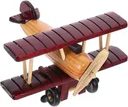 HAMPPLIES Retro Airplane Ornaments Vintage Decor Model Plane Aircraft Planes Retro Decor Decorations Vintage Home Decor Models Retro Plane Model Wood Craft Plane Adornment Wooden
