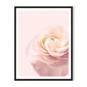 Delicate Pastel Framed Printed Wall Art - Black
