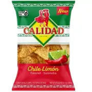 Calidad Brand Chile Limon Tortilla Corn Chips Mexican Recipe Zesty 10 Oz.