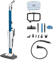 Polti Vaporetto SV620_Style, steam mop with portable cleaner, cleans floors and carpets, extra steam function, 15 accessories, vertical parking, blue, (PTGB0087)
