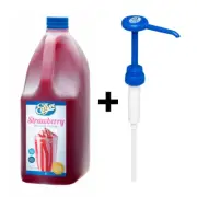 Edlyn Strawberry Flavoured Topping 3L Syrup Milkshake Thickshake + Pump