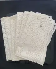 6 Leart Vintage Lace Table Runner with Tag Made In Portugal Off White 20” X 13”