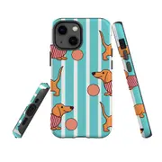 For Apple iPhone 13 mini Case, Armour Back Cover, Dachshund Dogs Cute