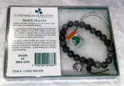 Connemara Stretch Bracelet with a Claddagh Charm J.C. Walsh & Son