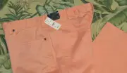 BROOKS BROTHERS Orange Cotton Flat Front Chino Pants 42 x 30 NWT
