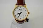 New MIDO Baroncelli Automatic Brown Leather YG SS M8600.3.26.8 $1050 Watch