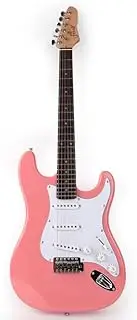 Fojill 39 Inch Electric Guitar Phoenix Body Maple Neck Rosewood Fretboard With Gig Bag (Pink)