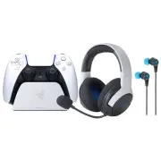 Razer Legendary Duo Kaira Wireless Headset Quick Charge Stand for PS5 + Earbuds