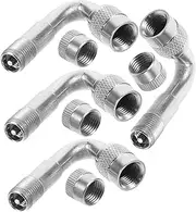 2sets Professional 45 Degree Brass Air Stem Extension Adapter Valve 90 Degree Stem for Car Truck Motorcycle 4pcs*2