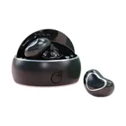 The TWS Wireless Clock Digital Bluetooth Headset Noise-canceling Touch Binaural Half in-ear Low Latency Headphones - Black