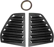 Compatible for VW Golf 5 MK5 2003-2010 Car Rear Triangle Blinds Louvers Cover Protector Stickers ABS Plastic Rear Glass Window Shutter(Carbon Look)