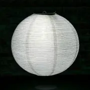 Quasimoon 12" White Fine Line Premium Even Ribbing Paper Lantern, Extra Sturd...