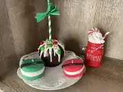 Faux Christmas Santa Macaroons