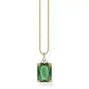 Thomas Sabo Necklace Green Stone Gold