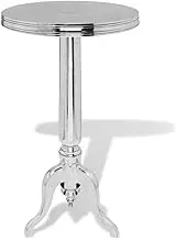 Side Table Round Aluminium Silver Home Accent