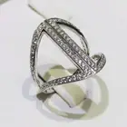 Platinum Sterling Silver White Sapphire Pave Infinity Eternity Design Ring Sz6