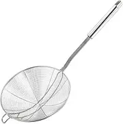Ciieeo Stainless Steel Wire Skimmer Spoon Hot Pot Colander Strainer Ladle with Handle Easy to Clean for Frying Pasta Spaghetti Noodle and Stable Design