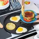Rapid Heating Fried Egg Pan 4 Grids Divided Egg Skillet Pancake Pan Breakfast