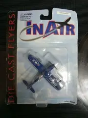 NIP In Air Die Cast Flyers F4U-1D Corsair 1/100 Scale #16009 BOMBER AIRPLANE NEW