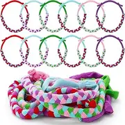 Henoyso 12 Pcs Chew Necklaces for Sensory Kids Terry Cloth Chewy Necklace Absorbent Fabric Oral Sensory Chew Toys Reusable Band for Boys Girls Autism ADHD SPD Fidgeting Anxiety (Macaron Colors)