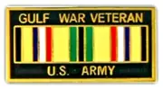 MILITARY HAT LAPEL PIN - GULF WAR VETERAN U.S. ARMY PIN - NEW