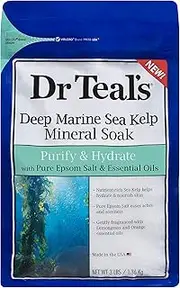 Dr Teal's Pure Epsom Salt Deep Marine Sea Kelp Mineral Soak, 1.36kg