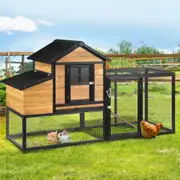 192cm x 78cm x 116cm i.Pet Chicken Coop Rabbit Hutch Extra Large Wooden Run Cage