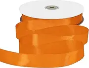 Gliberli Orange Satin Ribbon 7/8 inch X 100 Yards Fabric Large Ribbons for Gift Wrapping Bows Bouquet Sewing Craft Home Decor Hair Floral