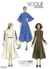 VOGUE SEWING PATTERN 9327 MISSES 6-14 DRESS W/ RAISED NECKLINE & FLARED SKIRT