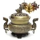 New Practical Incense Burner Decor Double Dragon Holder Alloy Backflow