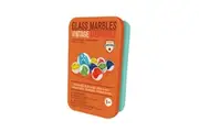 21pc Legami Glass Marbles w Metal Case Kids Shooter Game Toy Play Set 6+