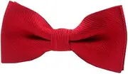 [24station] Fashion Designed Adjustable Neck Bowtie Boys Bow Tie [Pure Red]