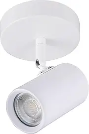 Lexi Lighting Brianna 1-Light Spot Light, LED Metal Adjustable Directional Spotlight Track Lighting Modern Flush Mount Ceiling Light for Dining Room Living Room Corridor Kitchen Island, Matte White