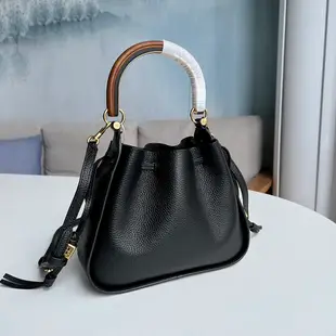 【琳精品】 Tory Burch TB 1628 新款  真牛皮 超可愛   抽繩包 單肩包 側背包 女包