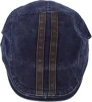 [AKOOSY] Cotton Washed Vintage Sun Visor Cap Women's Outdoor Hat Stylish Beach Cap Sun Breathable Dark Blue