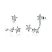 Silver plating Ear Jackets Earrings for Women Girl Gifts Jewelry