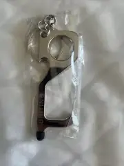 Contactless Door Opener Silver Button Pusher Bottle Opener Keychain Free Ship