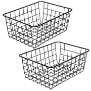 Aeggplant Kitchen Wire Baskets Farmhouse Decor Metal Food Storage Organizer H...