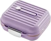 7-Grid Mini Portable Pill Box - Weekly Medicine & Vitamin Organizer with Sealed Design for Travel & Daily Use(Purple,Small)