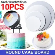 Cake Board Silver Round Thick Cake Cupcake Cardboard Muffin Cases Party Wedding