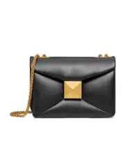 Valentino Garavani One Stud Embellished Shoulder Bag One size black