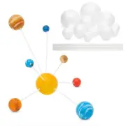 24 Piece DIY Solar System Kit with Foam Balls and Plastic Sticks, Assorted Sizes