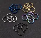 8mm - 20mm X 2mm / 2.5mm Thick Hinged Earring Cartilage Sleeper Hoop Ring Round